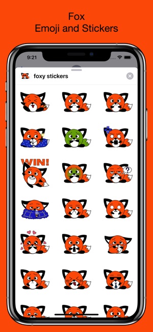 Foxy fox - emoji stickers pack