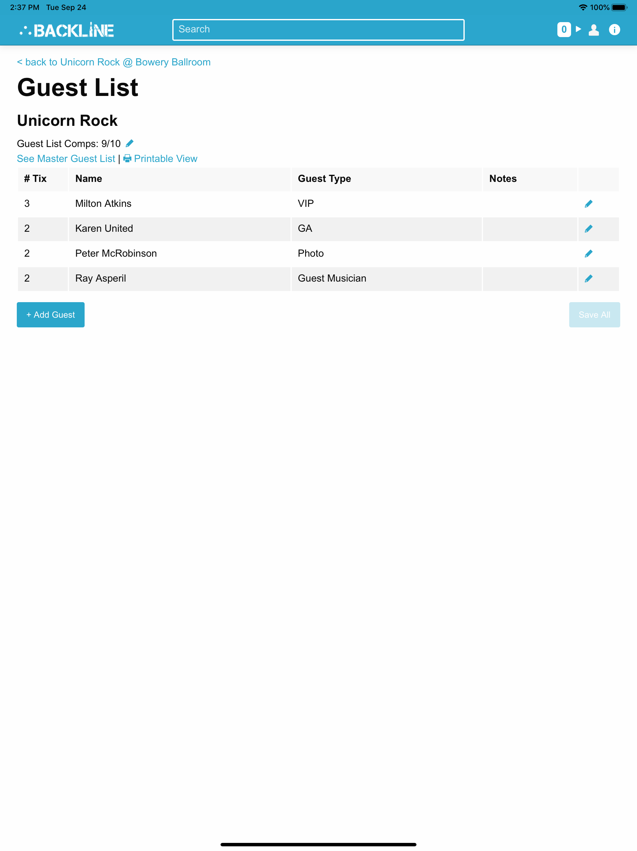 Backline.me screenshot 8