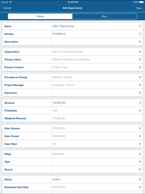 Screenshot #4 pour Deltek Touch CRM