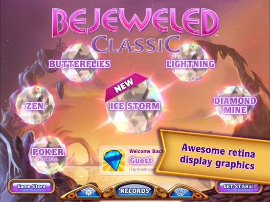 Screenshot #1 for Bejeweled Classic HD