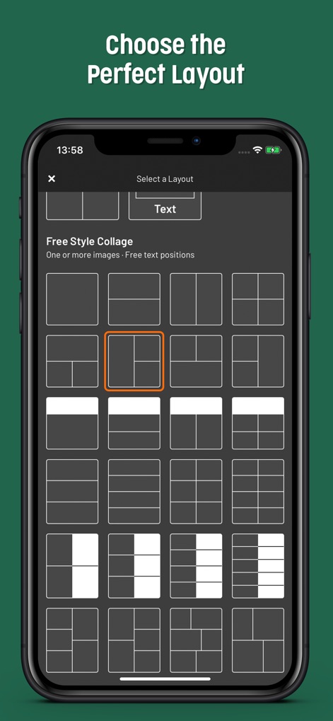 Mematic - The Meme Maker - This tool offers extensive layout versatility, providing numerous grid options for collages and a 'Free Style Collage' mode for custom arrangements.