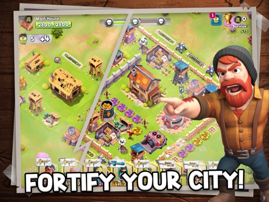 Survival City - Zombie Defence iPad app afbeelding 1