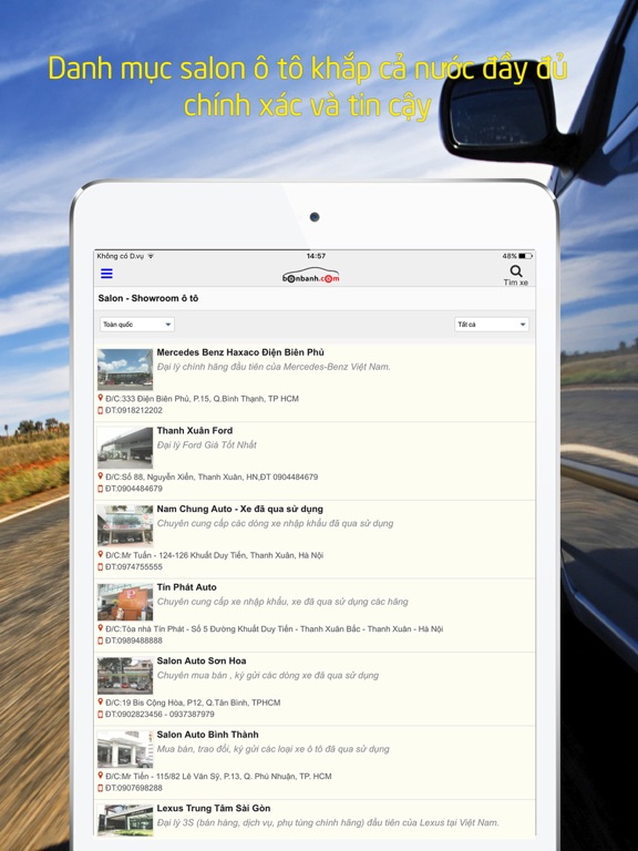 BonBanh - Mua bán ô tô iPad screenshot 5 - Shopping app