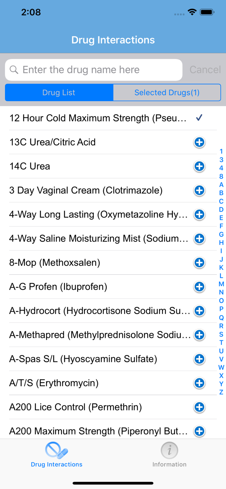 Micromedex Drug Interactions screenshot 1