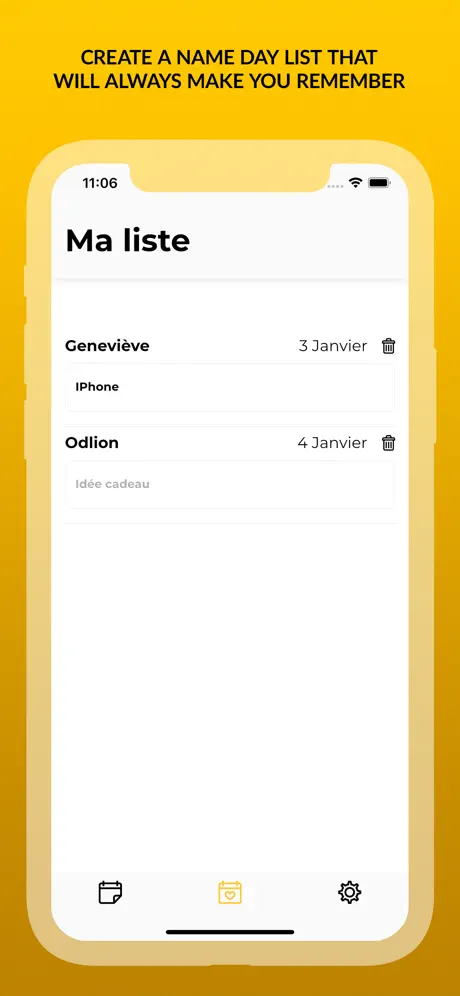 Namio - Name Day Calendar