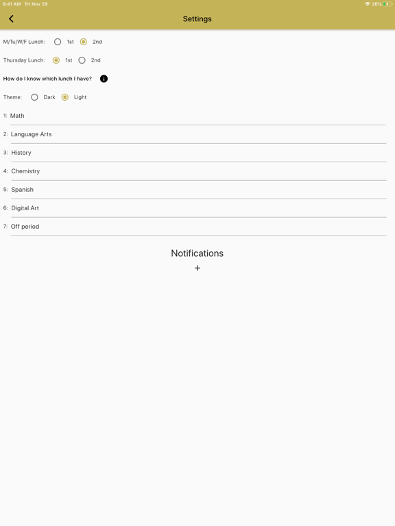 Monarch Bell Schedule iPad screenshot 6 - Utilities app