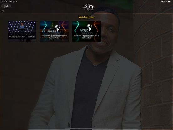 Creflo Dollar Ministries Live iPad screenshot 9 - Lifestyle app