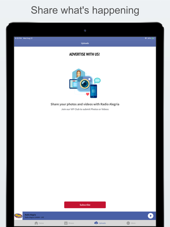 KTAM Radio Alegria iPad screenshot 4 - Music app