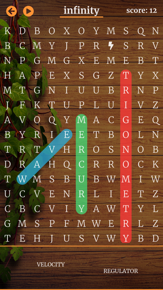 #6. Word Search - Infinite puzzles (iOS) 由: Frederic Bacro