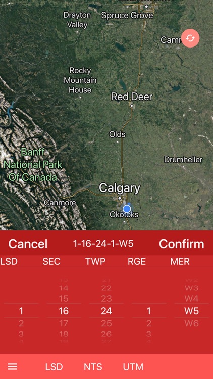 Lease Finder oilfield LSD NTS