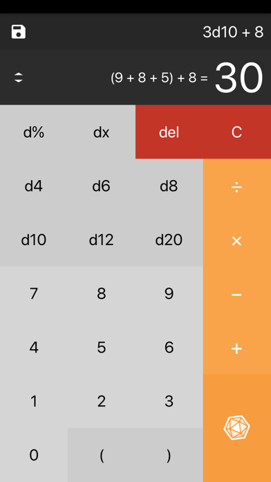 Screenshot #1 pour d20 Calculator