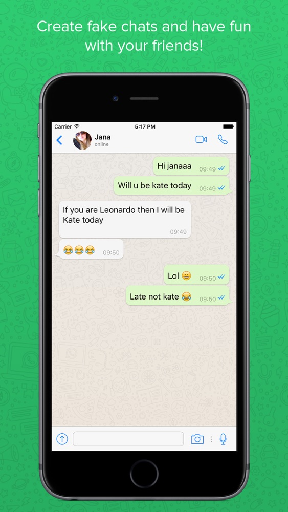  Fake  Chat for WhatsApp  App  for iPhone Free Download Fake  