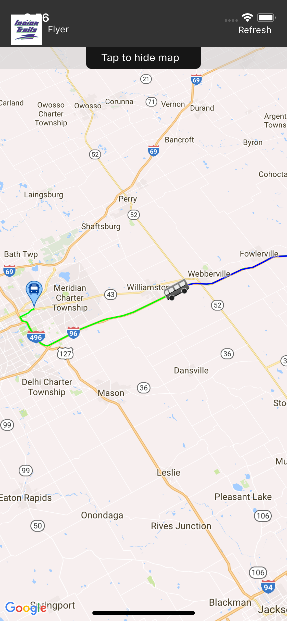 Indian Trails Bus Tracker