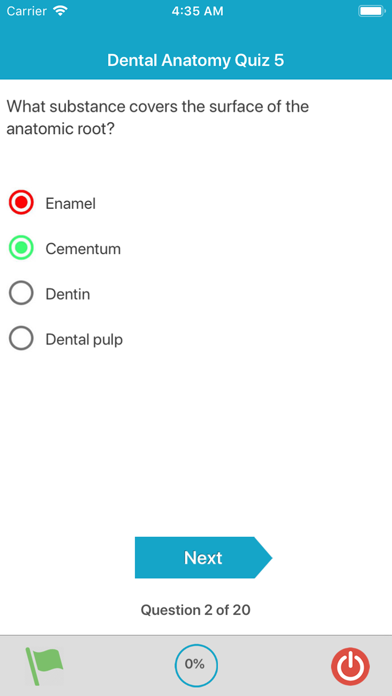 screenshot of Dental Anatomy Quizzes 8