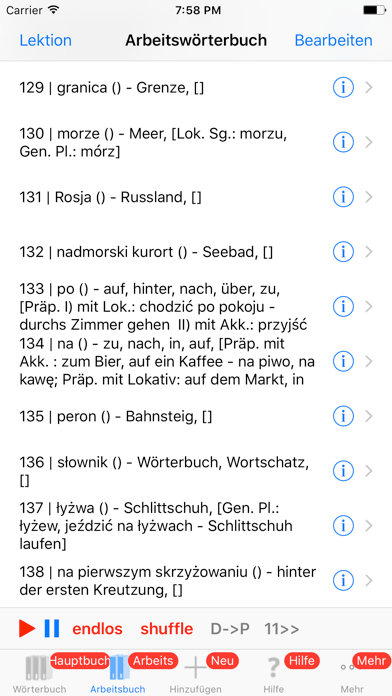 Screenshot #2 pour Polnisch Vokabelcoach Level B1