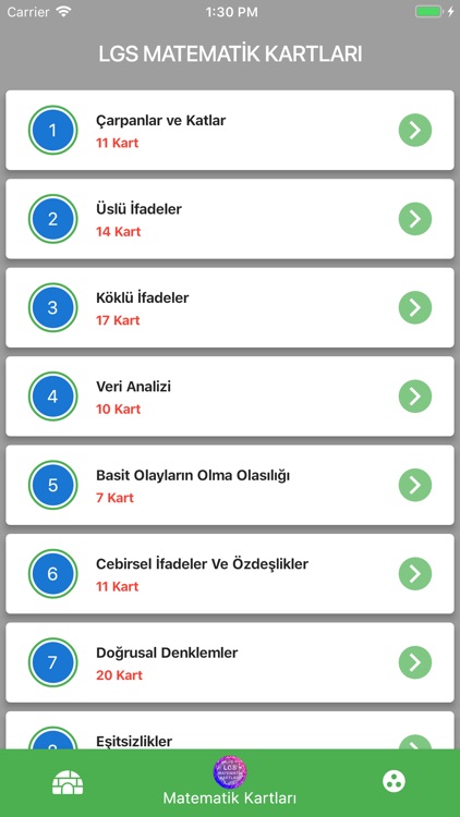LGS Matematik Kartları