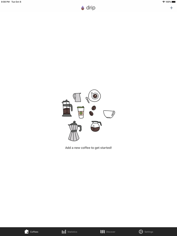 drip, A Coffee Journal iPad screenshot 1 - Food & Drink app