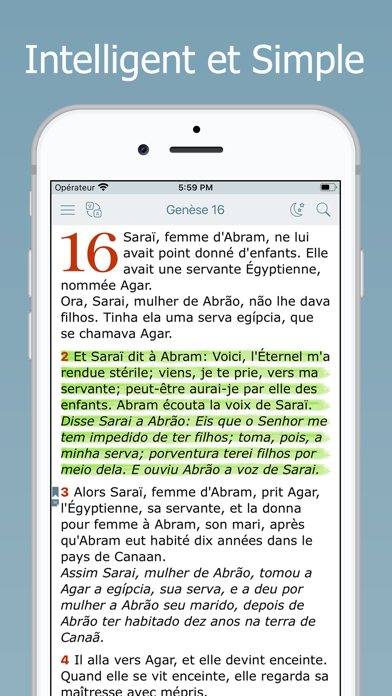 Screenshot #1 pour La Bible Bilingue en Français