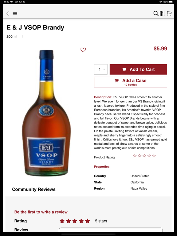 Frank's Wine & Spirits iPad screenshot 4 - Shopping app
