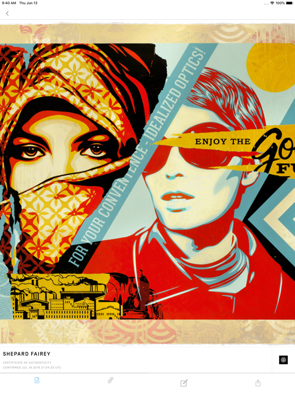 Verisart iPad screenshot 4 - Productivity app