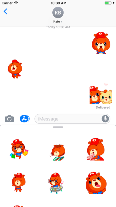Screenshot #2 pour Super Bear: Animated Stickers