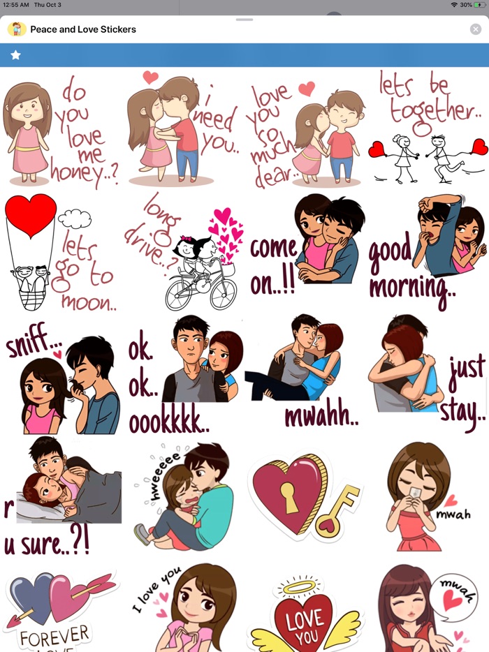 Peace and Love Stickers