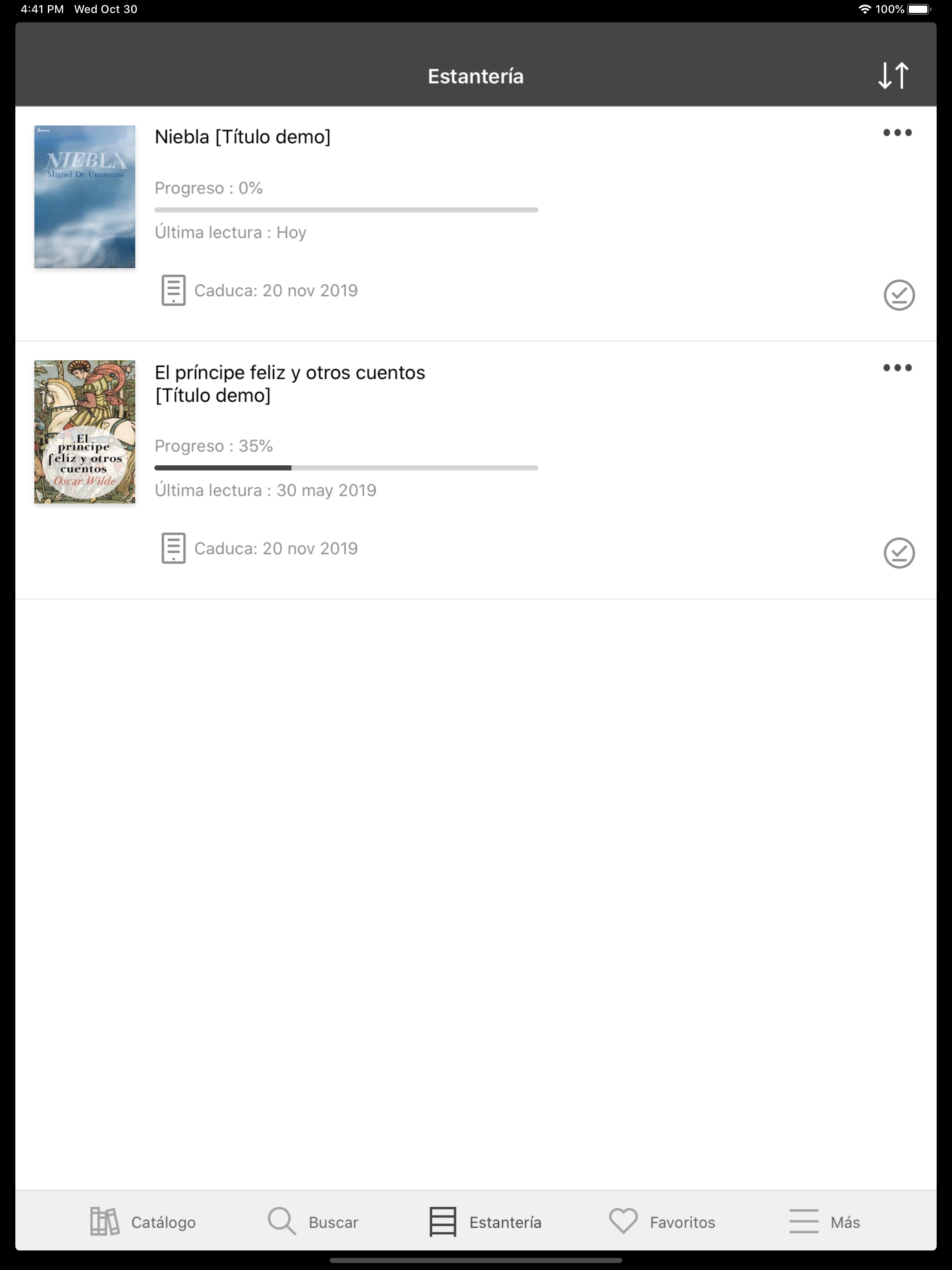 Libros-e Odilo Complutense screenshot 4