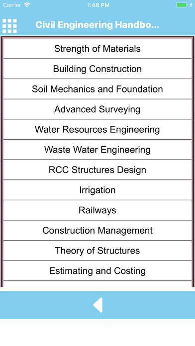 Civil Engineering Handbook Screenshot