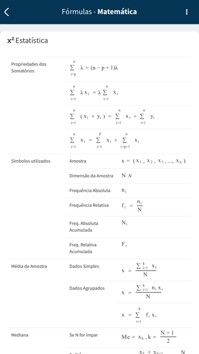 Fórmulas Matemática Screenshot