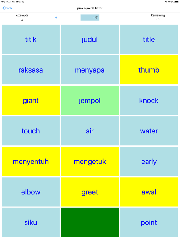 Screenshot #6 pour PickAPair Indonesian - English