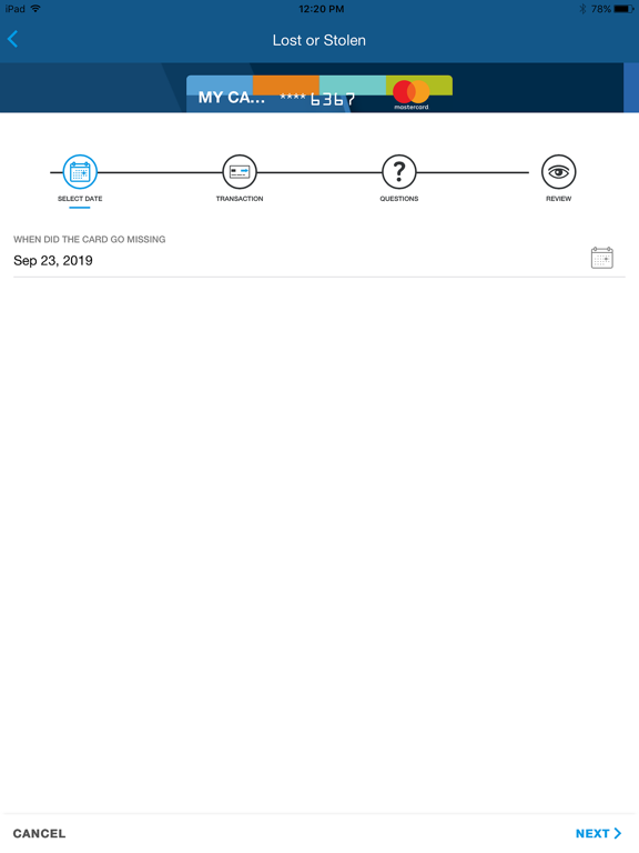 FCCU Cards iPad screenshot 5 - Finance app