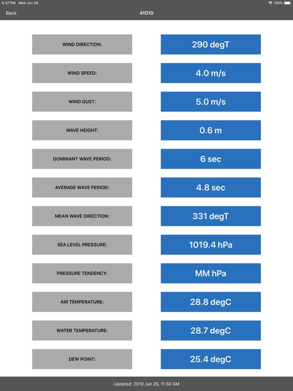 Screenshot #5 pour Buoy Stations Feed: NOAA(NDBC)