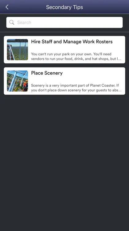 Captura de tela 5 de 5 de GameNet for - Planet Coaster
