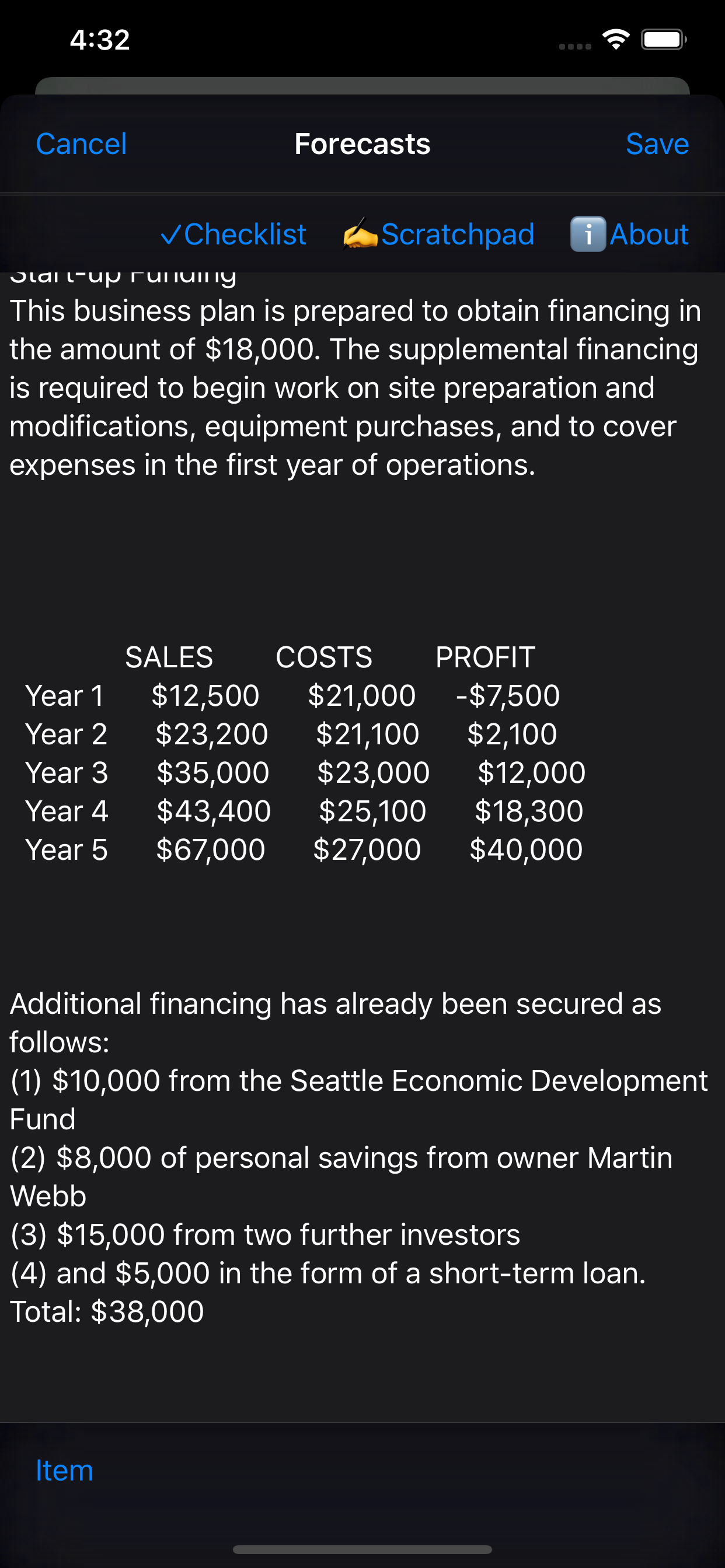 Business Plan screenshot 4
