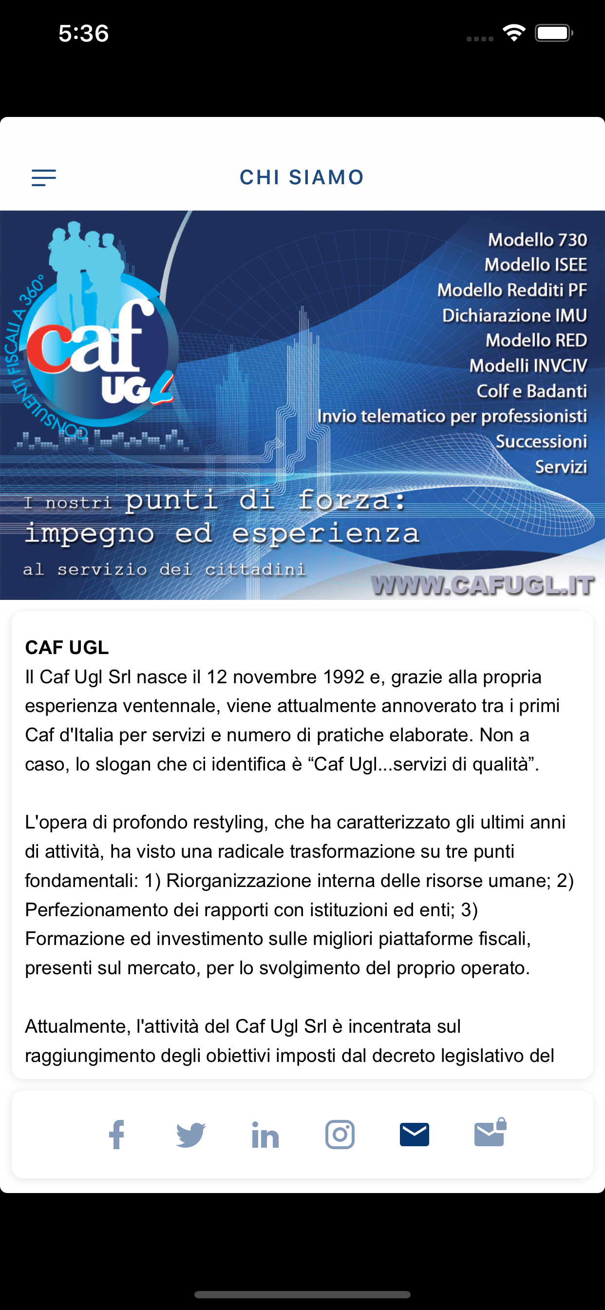 CAF UGL APP