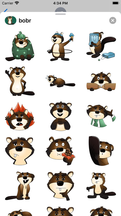 Funny Beaver stickers & emoji Screenshot