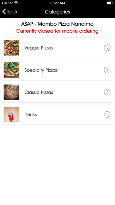 Mambo Gourmet Pizza Screenshot