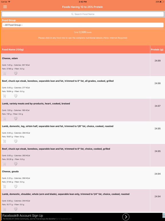 Screenshot #6 pour High Protein Diet Foods Guide