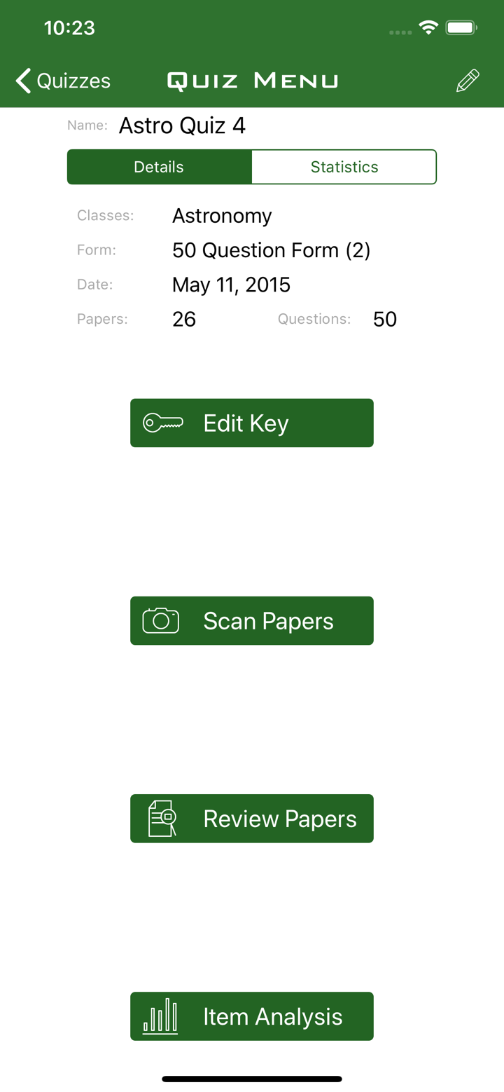 ZipGrade screenshot 2