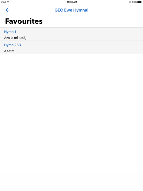 GEC Ewe Hymnal iPad screenshot 4 - Book app