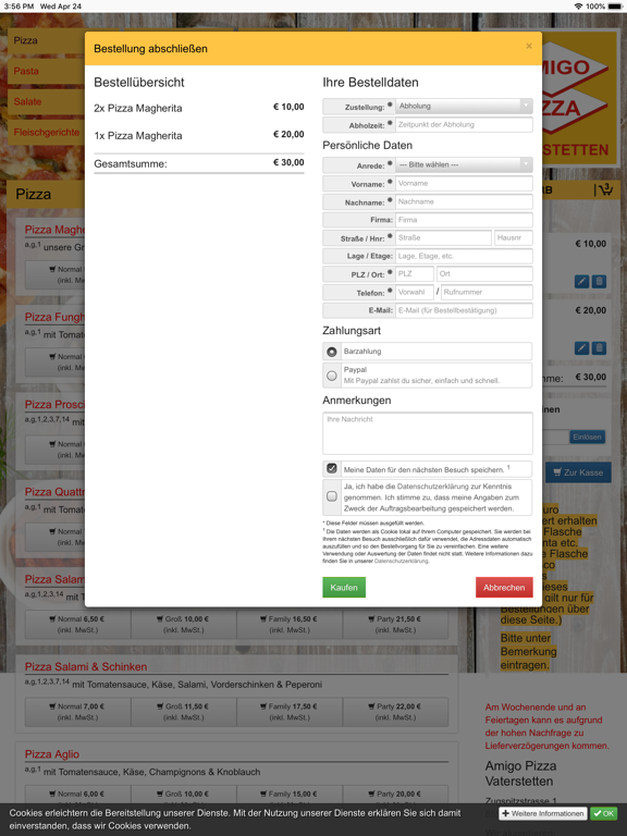 Screenshot #6 pour Amigo Pizza Vaterstetten