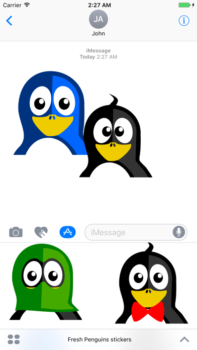 Screenshot #1 pour Fresh Penguins Stickers