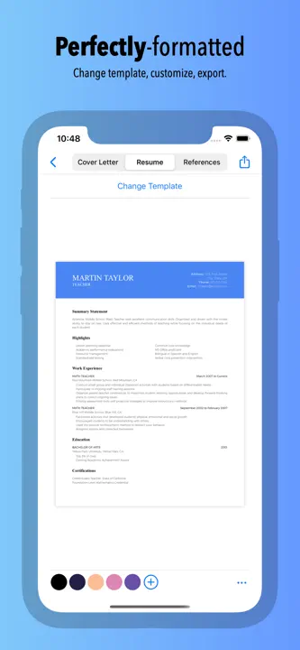 Resume Builder by Nobody: Screenshot 2 von 7