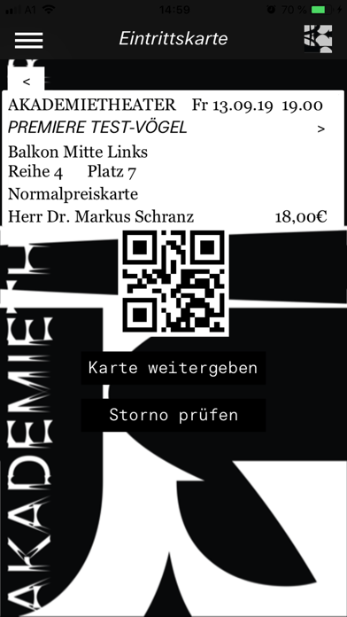 Burgtheater-App Screenshot