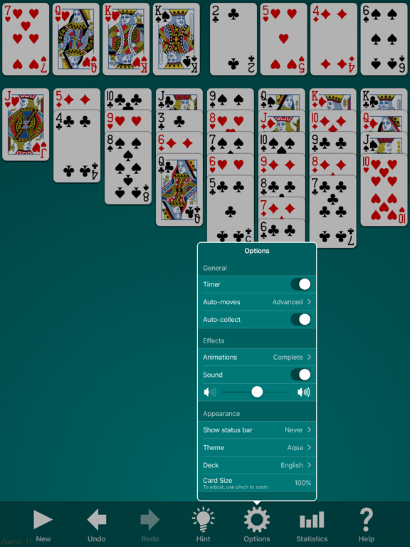 Odesys FreeCell Solitaire iPad screenshot 5 - Games app