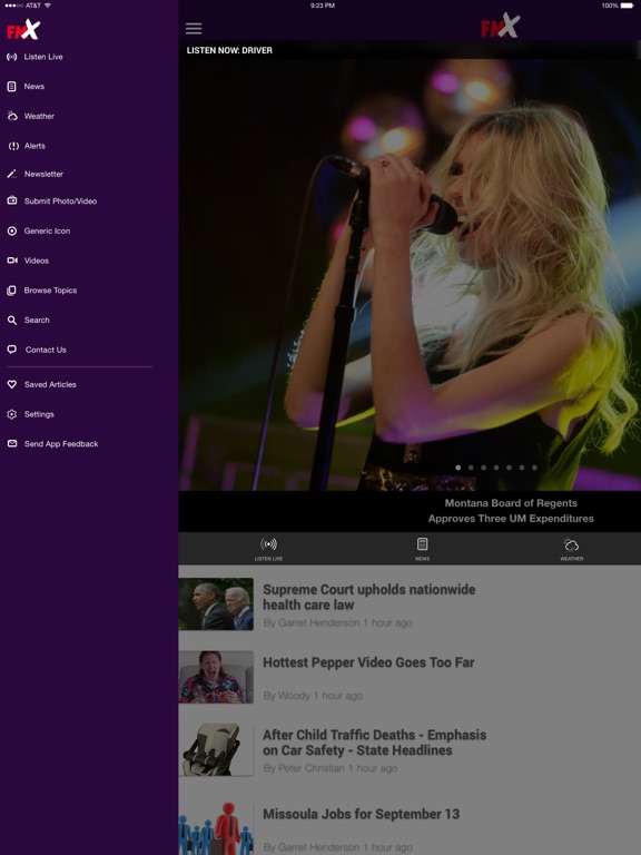 FMX 94.5 (KFMX) iPad screenshot 4 - Music app