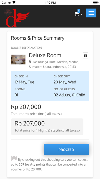 DNA Booking App iPhone screenshot