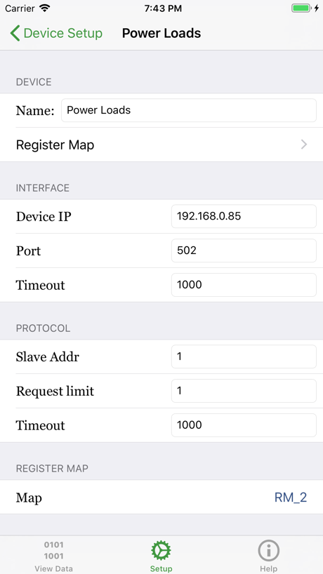 ezModbus App Store screenshot 3