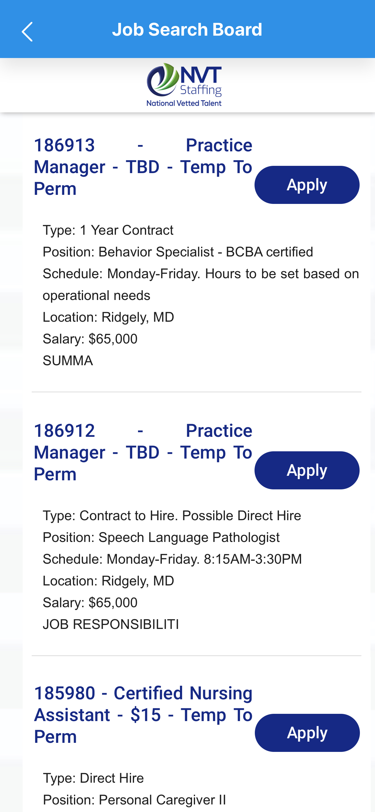 NVT Staffing