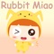 "Rabbit Miao" is a cute sticker mainly for cats